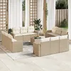 Image de Vidaxl Salon De Jardin Avec Coussins 13 Pcs Beige RÃ©sine TressÃ©e