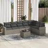 Image de Vidaxl Salon De Jardin 8 Pcs Avec Coussins Gris RÃ©sine TressÃ©e