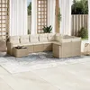 Image de Vidaxl Salon De Jardin Avec Coussins 10 Pcs Beige RÃ©sine TressÃ©e
