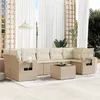 Image de Vidaxl Salon De Jardin Avec Coussins 8 Pcs Beige RÃ©sine TressÃ©e