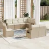 Image de Vidaxl Salon De Jardin Avec Coussins 8 Pcs Beige RÃ©sine TressÃ©e