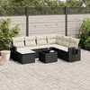 Image de Vidaxl Salon De Jardin 8 Pcs Avec Coussins Noir RÃ©sine TressÃ©e