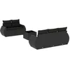Image de Vidaxl Salon De Jardin 6 Pcs Avec Coussins Noir RÃ©sine TressÃ©e