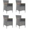 Image de Vidaxl Salon De Jardin Avec Coussins 5 Pcs Marron RÃ©sine TressÃ©e