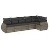 Image de Vidaxl Salon De Jardin 6 Pcs Avec Coussins Gris RÃ©sine TressÃ©e