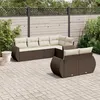 Image de Vidaxl Salon De Jardin Avec Coussins 7 Pcs Marron RÃ©sine TressÃ©e