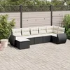 Image de Vidaxl Salon De Jardin 8 Pcs Avec Coussins Noir RÃ©sine TressÃ©e