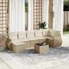 Image de Vidaxl Salon De Jardin Avec Coussins 8 Pcs Beige RÃ©sine TressÃ©e