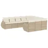 Image de Vidaxl Salon De Jardin Avec Coussins 10 Pcs Beige RÃ©sine TressÃ©e