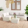 Image de Vidaxl Salon De Jardin Avec Coussins 10 Pcs Gris Clair RÃ©sine TressÃ©e