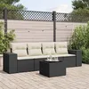 Image de Vidaxl Salon De Jardin 5 Pcs Avec Coussins Noir RÃ©sine TressÃ©e