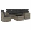 Image de Vidaxl Salon De Jardin 6 Pcs Avec Coussins Gris RÃ©sine TressÃ©e