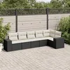 Image de Vidaxl Salon De Jardin 6 Pcs Avec Coussins Noir RÃ©sine TressÃ©e