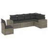 Image de Vidaxl Salon De Jardin 6 Pcs Avec Coussins Gris RÃ©sine TressÃ©e