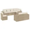 Image de Vidaxl Salon De Jardin Avec Coussins 8 Pcs Beige RÃ©sine TressÃ©e