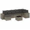 Image de Vidaxl Salon De Jardin 8 Pcs Avec Coussins Gris RÃ©sine TressÃ©e
