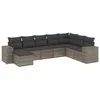 Image de Vidaxl Salon De Jardin 8 Pcs Avec Coussins Gris RÃ©sine TressÃ©e