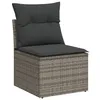 Image de Vidaxl Salon De Jardin 6 Pcs Avec Coussins Gris RÃ©sine TressÃ©e