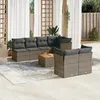 Image de Vidaxl Salon De Jardin 8 Pcs Avec Coussins Gris RÃ©sine TressÃ©e