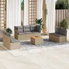 Image de Vidaxl Salon De Jardin Avec Coussins 8pcs MÃ©lange Beige RÃ©sine TressÃ©e