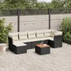 Image de Vidaxl Salon De Jardin 8 Pcs Avec Coussins Noir RÃ©sine TressÃ©e