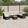 Image de Vidaxl Salon De Jardin 9 Pcs Avec Coussins Noir RÃ©sine TressÃ©e