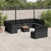 Image de Vidaxl Salon De Jardin Avec Coussins 13 Pcs Noir RÃ©sine TressÃ©e