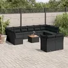 Image de Vidaxl Salon De Jardin Avec Coussins 13 Pcs Noir RÃ©sine TressÃ©e