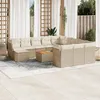 Image de Vidaxl Salon De Jardin Avec Coussins 13 Pcs Beige RÃ©sine TressÃ©e
