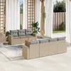 Image de Vidaxl Salon De Jardin Avec Coussins 8pcs MÃ©lange Beige RÃ©sine TressÃ©e