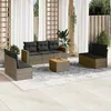 Image de Vidaxl Salon De Jardin 8 Pcs Avec Coussins Gris RÃ©sine TressÃ©e