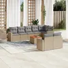 Image de Vidaxl Salon De Jardin Avec Coussins 9pcs MÃ©lange Beige RÃ©sine TressÃ©e