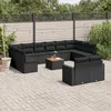 Image de Vidaxl Salon De Jardin Avec Coussins 13 Pcs Noir RÃ©sine TressÃ©e