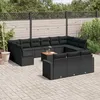 Image de Vidaxl Salon De Jardin Avec Coussins 14 Pcs Noir RÃ©sine TressÃ©e