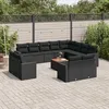 Image de Vidaxl Salon De Jardin Avec Coussins 13 Pcs Noir RÃ©sine TressÃ©e