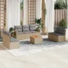 Image de Vidaxl Salon De Jardin Avec Coussins 8pcs MÃ©lange Beige RÃ©sine TressÃ©e