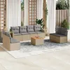 Image de Vidaxl Salon De Jardin Avec Coussins 9pcs MÃ©lange Beige RÃ©sine TressÃ©e