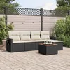 Image de Vidaxl Salon De Jardin 6 Pcs Avec Coussins Noir RÃ©sine TressÃ©e