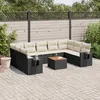 Image de Vidaxl Salon De Jardin 10 Pcs Avec Coussins Noir RÃ©sine TressÃ©e