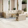 Image de Vidaxl Salon De Jardin Avec Coussins 13 Pcs Beige RÃ©sine TressÃ©e