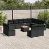 Image de Vidaxl Salon De Jardin Avec Coussins 13 Pcs Noir RÃ©sine TressÃ©e