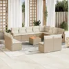 Image de Vidaxl Salon De Jardin Avec Coussins 13 Pcs Beige RÃ©sine TressÃ©e