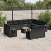 Image de Vidaxl Salon De Jardin Avec Coussins 13 Pcs Noir RÃ©sine TressÃ©e
