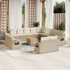 Image de Vidaxl Salon De Jardin Avec Coussins 14 Pcs Beige RÃ©sine TressÃ©e