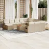 Image de Vidaxl Salon De Jardin Avec Coussins 13 Pcs Beige RÃ©sine TressÃ©e
