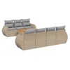 Image de Vidaxl Salon De Jardin Avec Coussins 8 Pcs Beige RÃ©sine TressÃ©e
