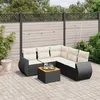 Image de Vidaxl Salon De Jardin 6 Pcs Avec Coussins Noir RÃ©sine TressÃ©e