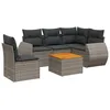 Image de Vidaxl Salon De Jardin 6 Pcs Avec Coussins Gris RÃ©sine TressÃ©e