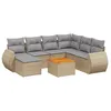 Image de Vidaxl Salon De Jardin Avec Coussins 8 Pcs Beige RÃ©sine TressÃ©e