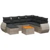 Image de Vidaxl Salon De Jardin 8 Pcs Avec Coussins Gris RÃ©sine TressÃ©e